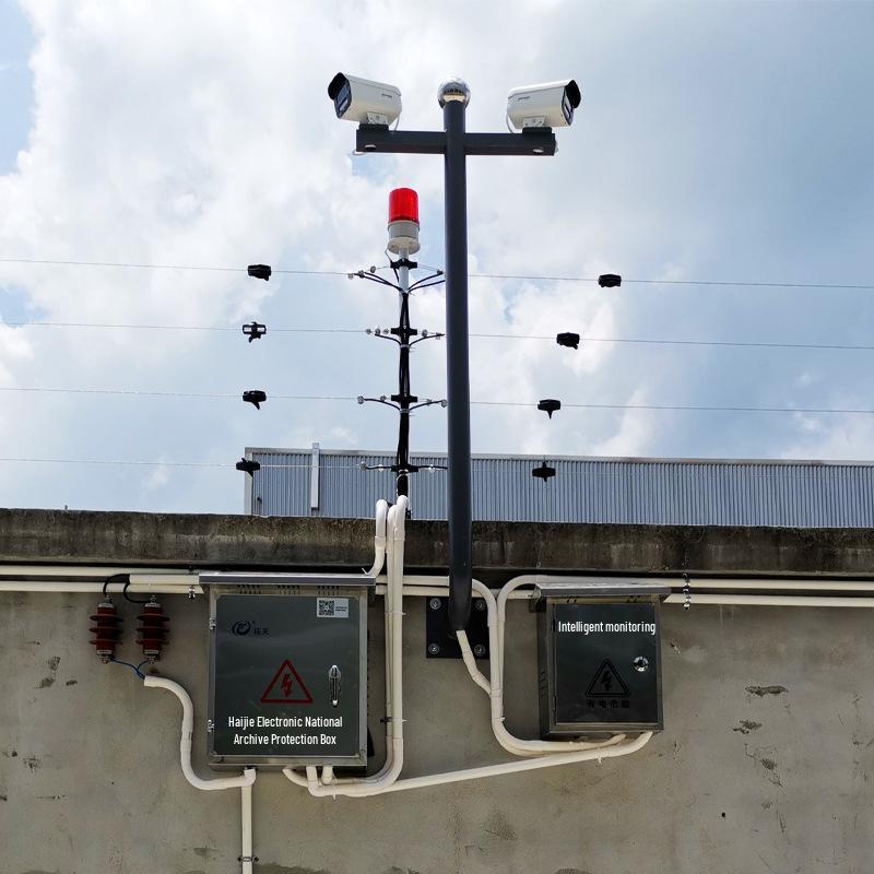 Rotating Sound & Light Alarm System for Electronic Fence Intrusion
