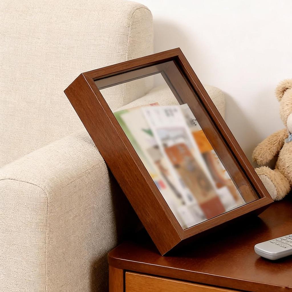 Ramka na pamiątki podróżne z przezroczystym etui dwustronnym na pamiątki, rękodzieło, dzieła sztuki