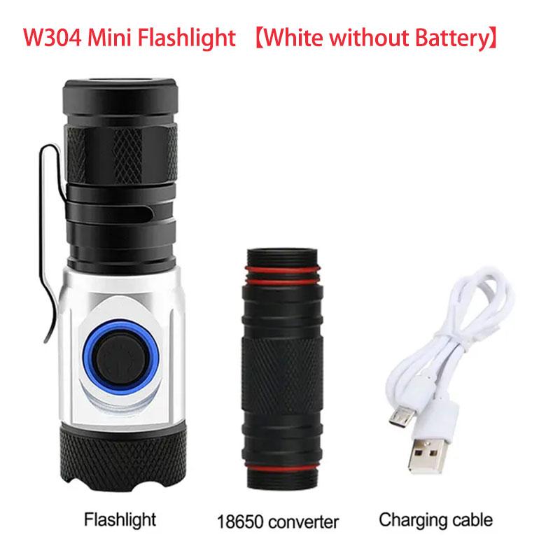 Powerful 4*XPG LED Mini Flashlight Rechargeable Camping Tactical Lamp Use 18650 OR 18350 Battery Waterproof Torch With Pen Clip