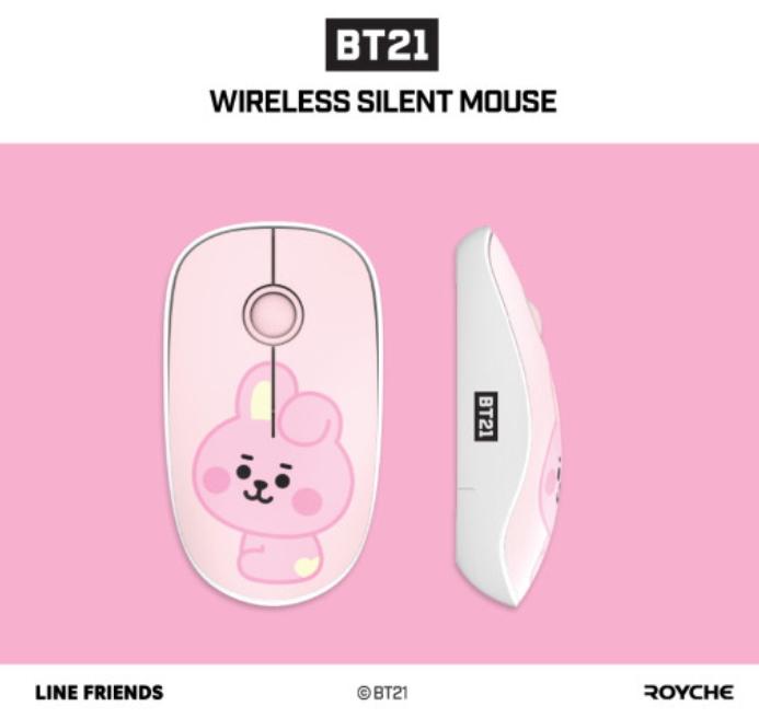 BTS BT21 Official BABY Ver Wireless Silent Mouse Authentic Goods K-POP
