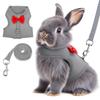 Escape Proof Rabbit Harness Medium Adjustable Vest with Breathable Mesh Bow  Lightweight Bunny Leash for Outdoor Camping and Hiking Adventures
