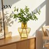 Large Capacity Water Planter Clear Hydroponic Vase, Glass-Like Plastic Plant Holder, Modern Living Room Table Ornament Centerpiece Vase for Home Desk