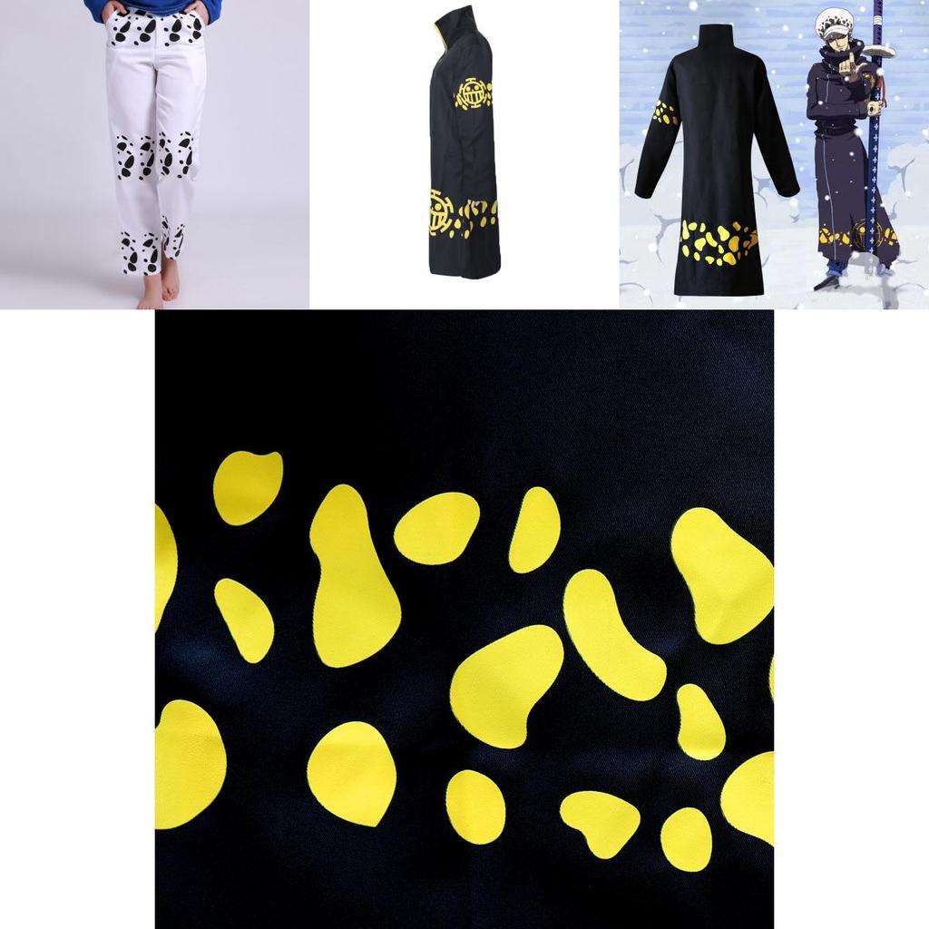 Stylish One Piece Trafalgar Law Cosplay Outfit Featuring Cloak Pants And Hat