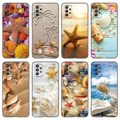 Muszle morze rozgwiazda etui na telefon iPhone Samsung Galaxy Redmi Xiaomi Oppo OnePlus uwaga S A 7 8 9 10 11 12 13 14 20 21 22 23 53 54 Pro Max Ultra