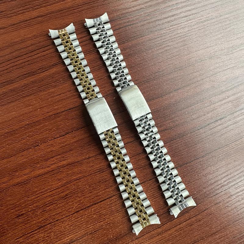 Per Rolex DATEJUST Bracciale Orologio in Metallo Massiccio Jubilee Cinturino Business Acciaio Inossidabile Completo Estremità Curva 17mm18mm19mm20mm21mm22
