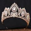 DIEZI Baroque Princess Green Purple AB Crystal Tiara For Women Girls Wedding Party Luxury Vintage Queen Crown Hair Accessories
