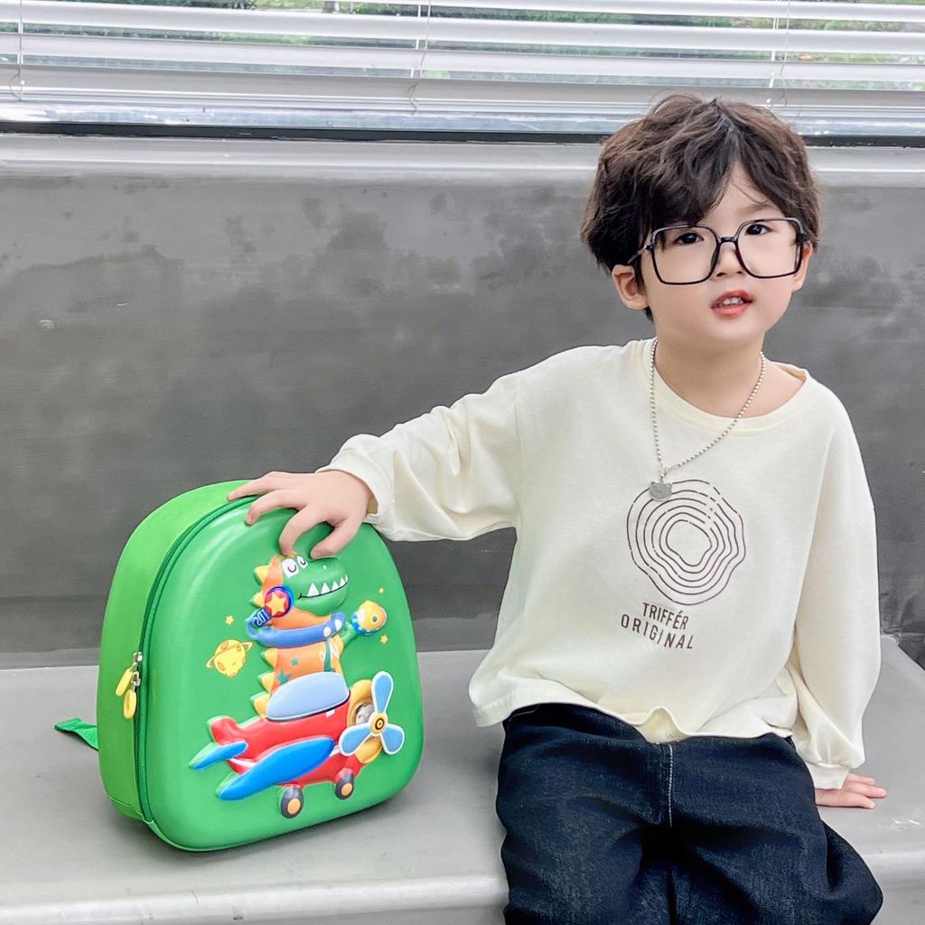 School BagsChildren's Bag Cute Cartoon Small School Bag Hard Shell Bag with Light Children's Backpack