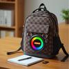 Multifunctional Backpack with Bluetooth Speaker, Power Bank, LED Lights, and Long Battery Life for Outdoor Adventures and Mountaineering.