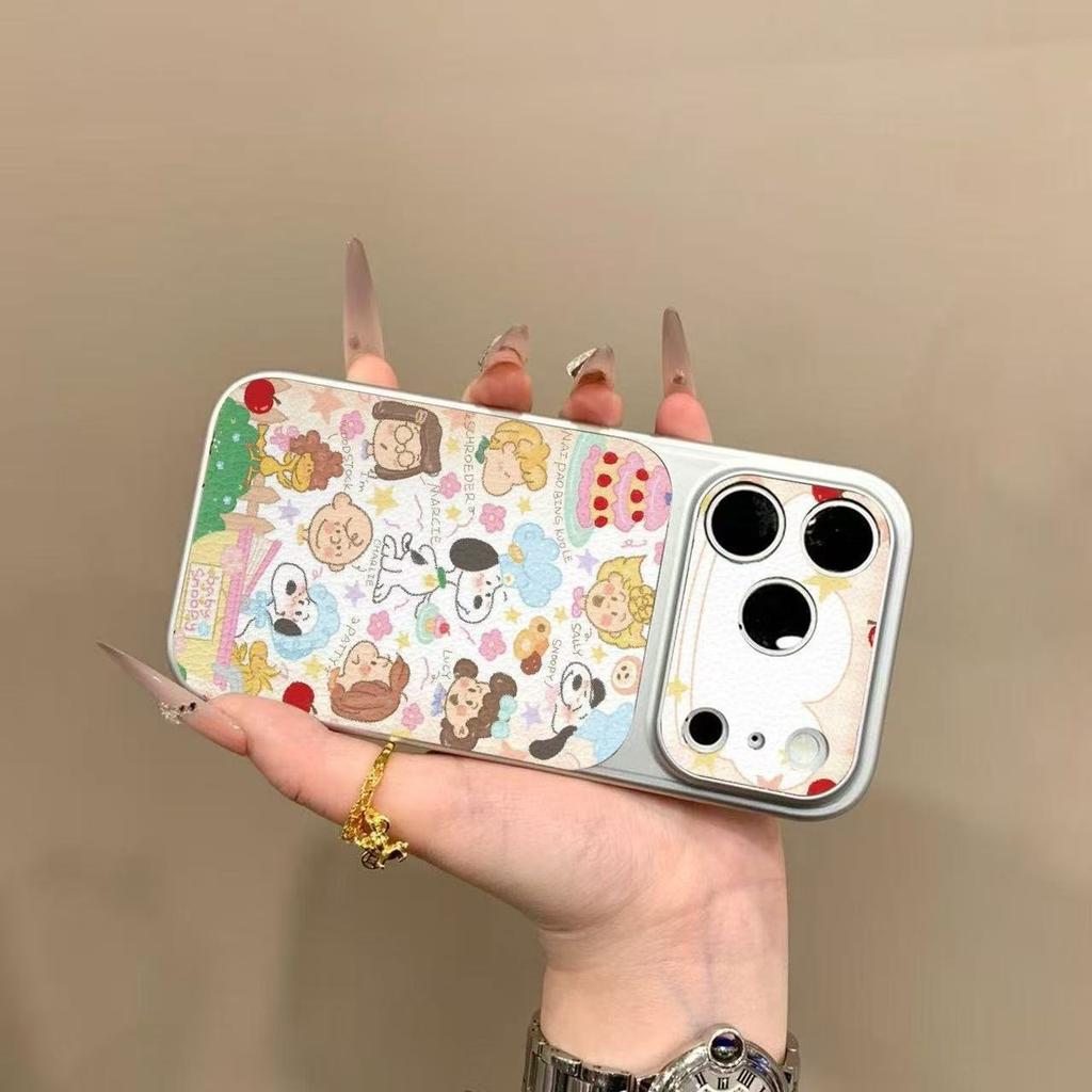 Cute second change is suitable for 17promax mobile phone case 16pro new 15 leather 14 large windows 13 girl 12x