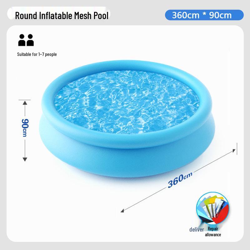Extra-Large Inflatable Family Pool for Kids and Adults - Thickened, Foldable, Indoor/Outdoor Use