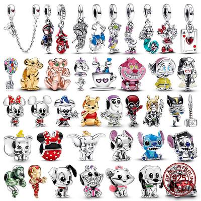 Nieuw Mickey Minnie Kralen Marvel Iron Man Bedels Plata De Ley Origineel Passend Armband DIY Sieraden Maken Cadeau voor Vrouwen