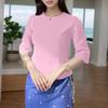 ZANZEA Women Casual V-Neck Solid Color Summer Half Sleeve Blouse