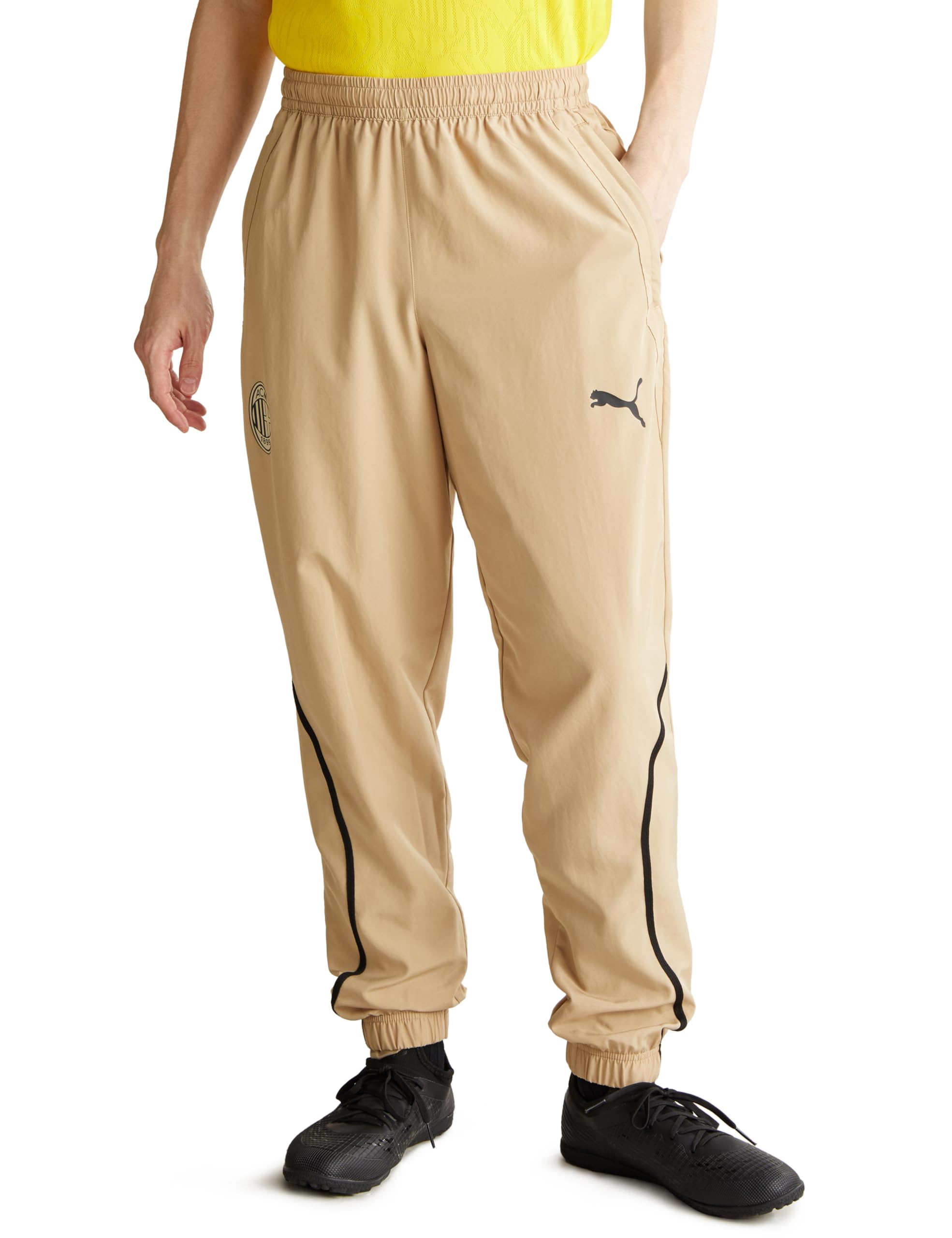 

Футбольные брюки футбольного клуба сборной Европы ACM Prematch Woven 777717 24 Color Prairie Tan Black [PUMA] мужские осень/зима (26)
