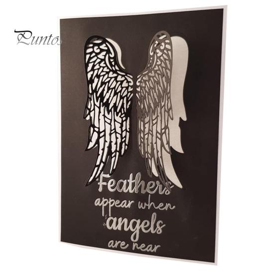 

Крылья ангела, металлические штампы, сделай сам, скрапбукинг, карты, тиснение, ремесло, трафарет серебряный