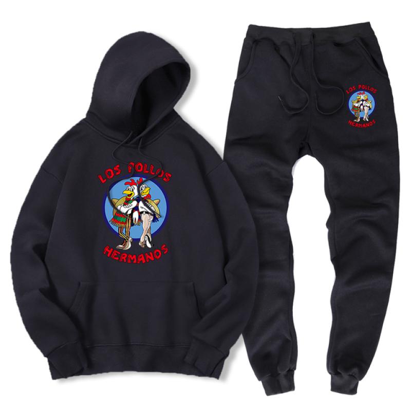 Los Pollos Hermanos Chicken Brothers Herren Damen Unisex Sets Casual Hoodies Sportanzüge Übergroße Sweatshirts Trainingsanzüge Mantel