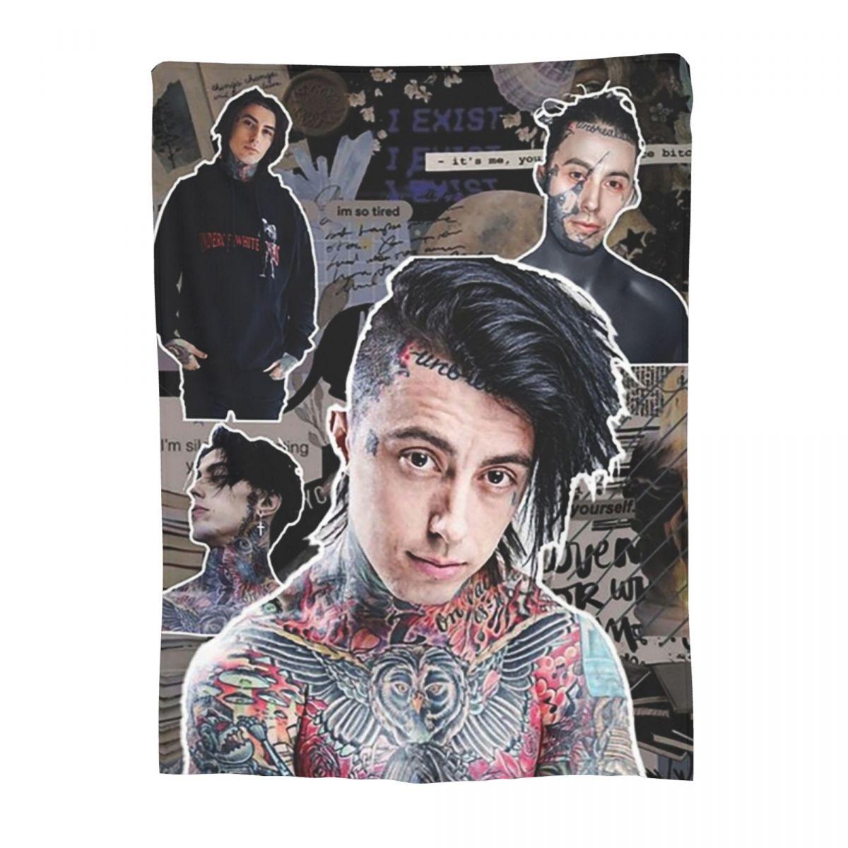 

Ronnie Radke Photo Collage High Quality Blanket Flannel Multi-function Sofa Throw Blankets For Home Bedroom Throws Bedspread 30x40in