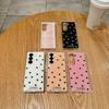 Applicable to Samsung zfold7 bow anti-drop mobile phone case zfold6 glitter polka dot zfold5 bracket protective case
