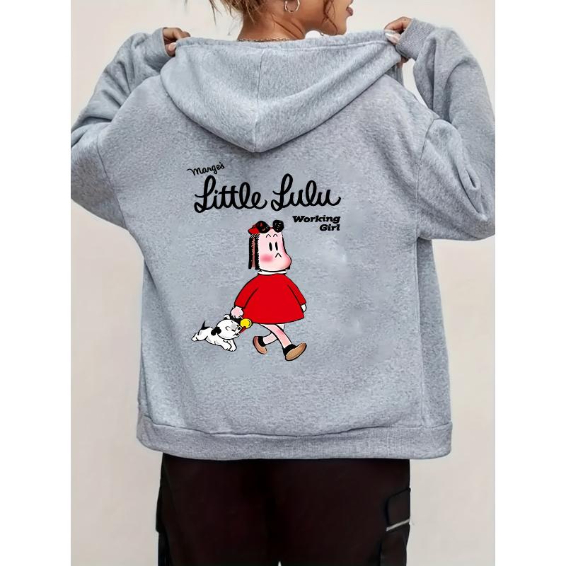 Warm Polyester Hooded Jacket for Women Casual Elastic Waistband Thermal Insulation XXL светло-серый