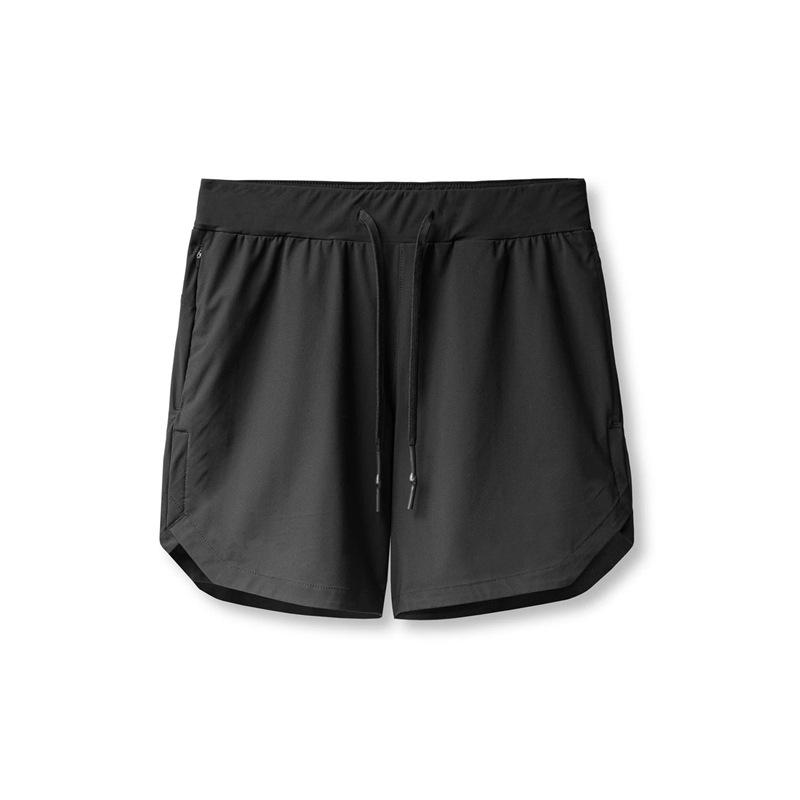 Men's Quick-Dry Running Shorts - Solid Color, Casual American Fitness Five-Inch