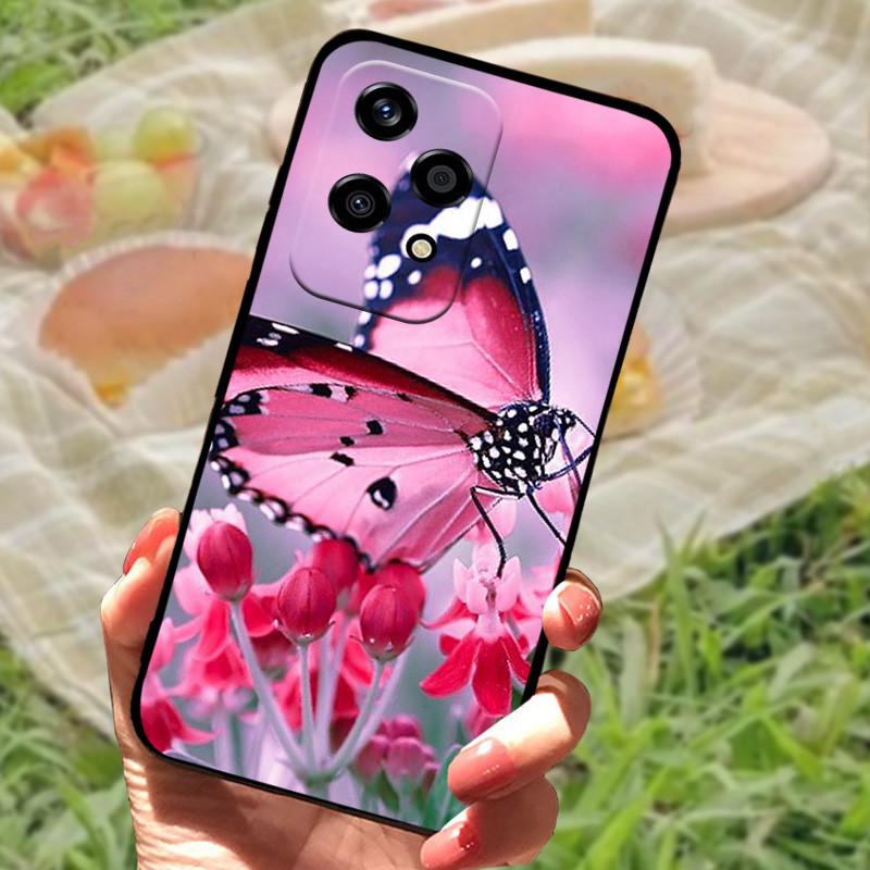 For Honor 200 Lite Case Cover Honor200 Lite Silicone Soft Marble Black Bumper Funda Coque for Honor 200 Lite 5G Full Protective