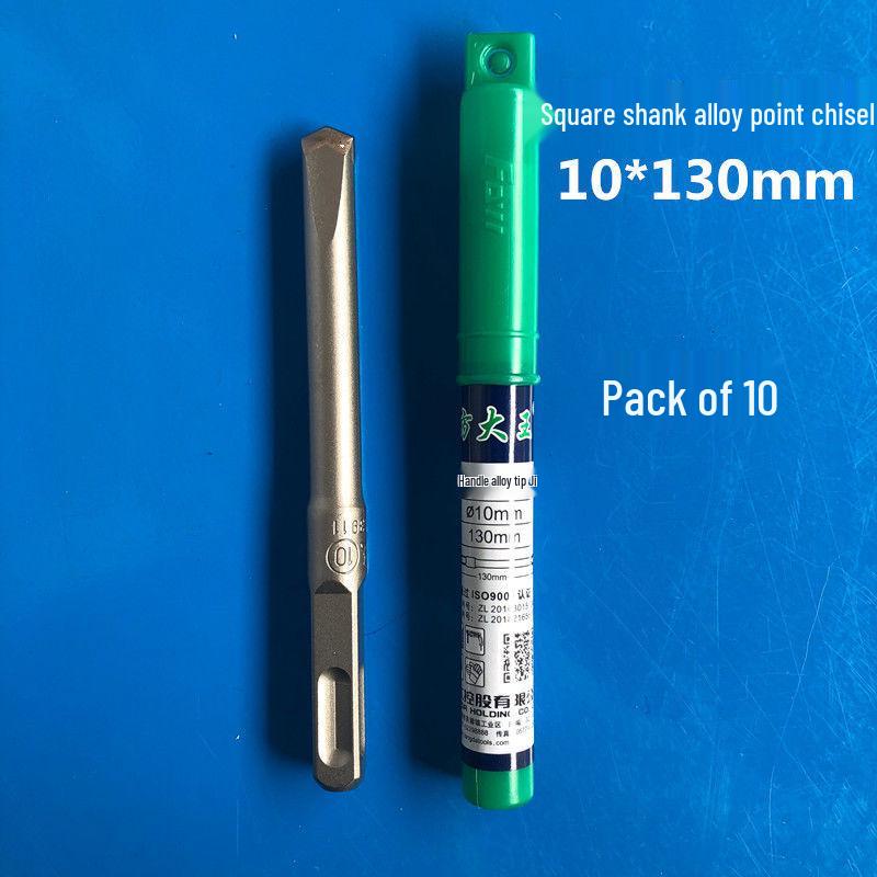 Square Shank Electric Hammer Drill Bit - Wall Chisel, Slotting Concrete Alloy Pointed & Flat Chisel
