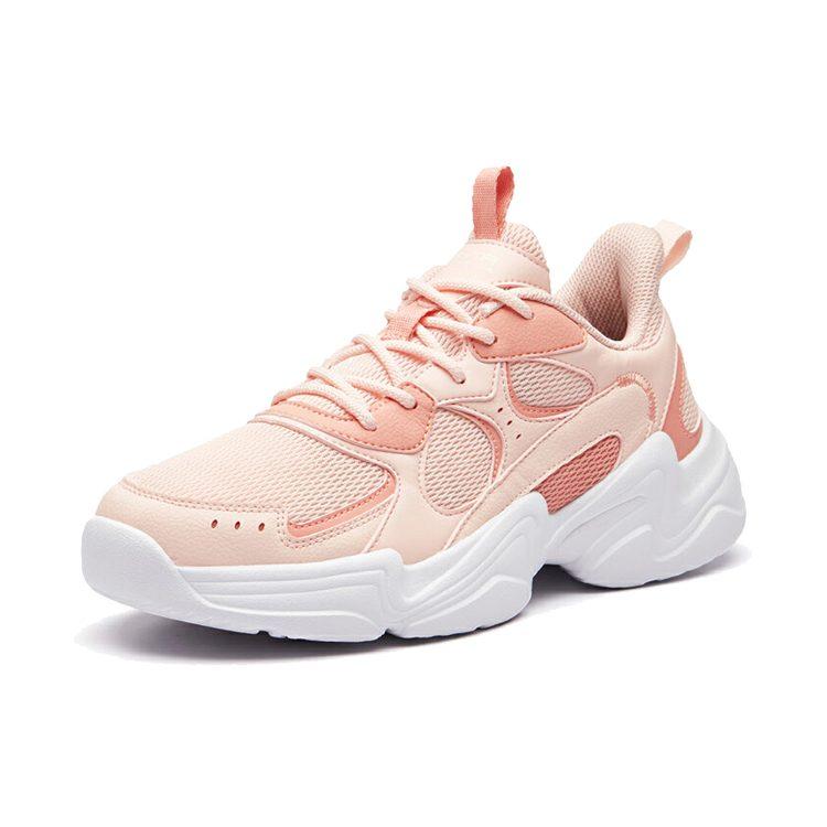 ANTA Chunky Sneakers Women's Low Top Orange Pink 121938822R-2