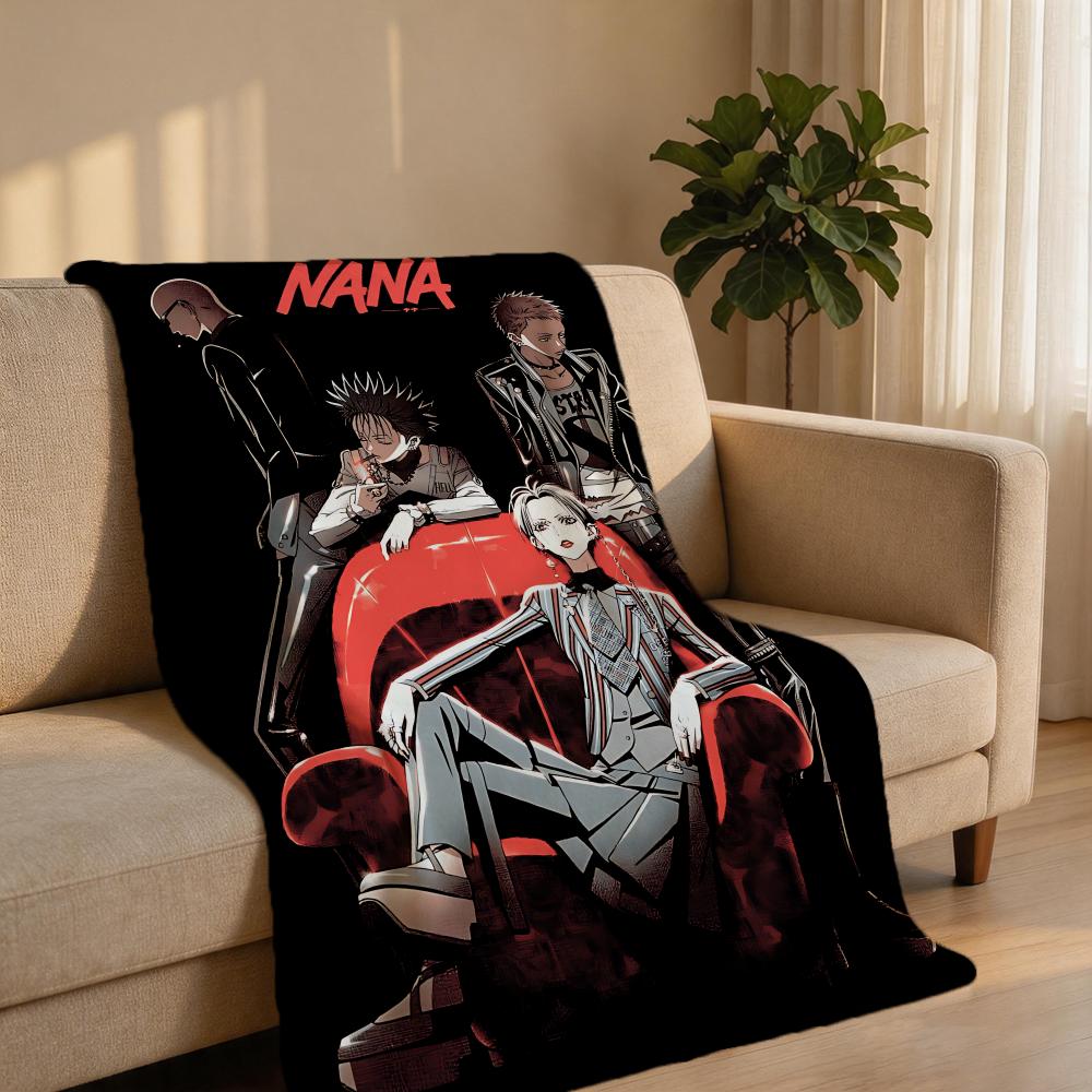 Anime N-NANAS Throw Short Plush Throw Blanket Soft Skin-Friendly Multi-Scene Home Office
