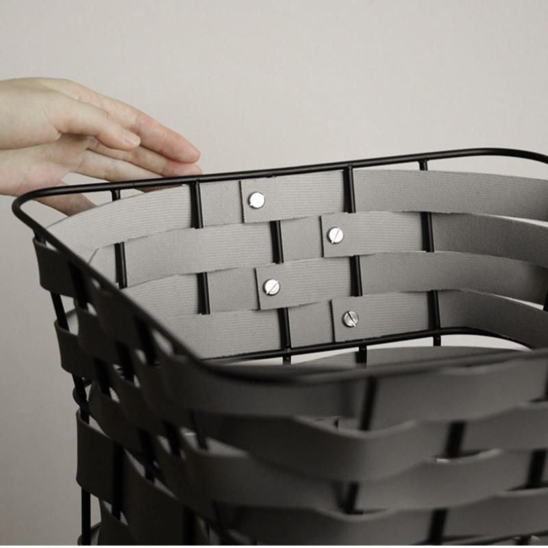 Portable Dirty Laundry Basket Large Clothes Storage Basket for Bedroom Multifunction Organizer Baskets Leather Laundry Container