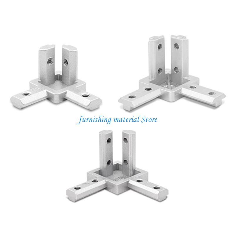 Y5GD 4 Pieces 3-Way End Corner Bracket Connector for Aluminum Extrusion 2020 3030 4040 Series Slot