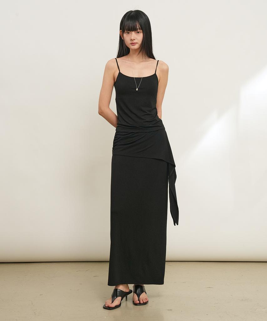 GENERALIDEA Easy Elastic Maxi Skirt [Black] / Gf2Lsk514