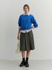 Deonseuteu Unisex Buttoned Crewneck Sweater_Udsw6A107_Blue