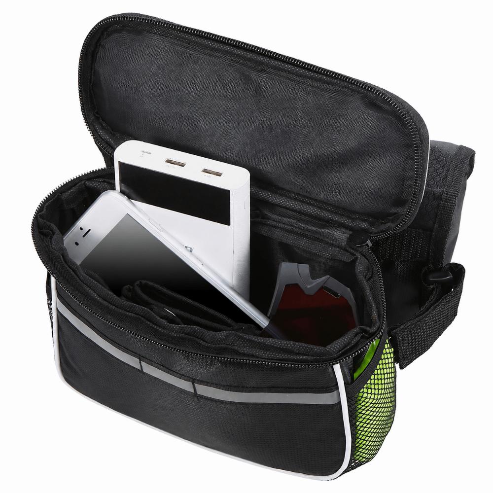 Large Capacity Bicycle Front Frame Bag with Rain Cover Bike Pannier Bag Cycling Frame Pack  Cycling
