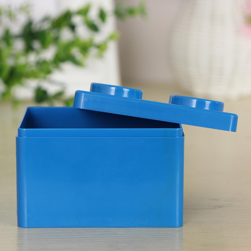 Saving Space Organizer Office Storage Box Building Block Shapes Plastic Desktop Container