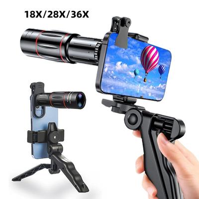 Univerzális Teleszkóp Zoom Lencse 18/28/36x Monokulár Mobiltelefon Kamera Lencse Kempinghez Sportokhoz