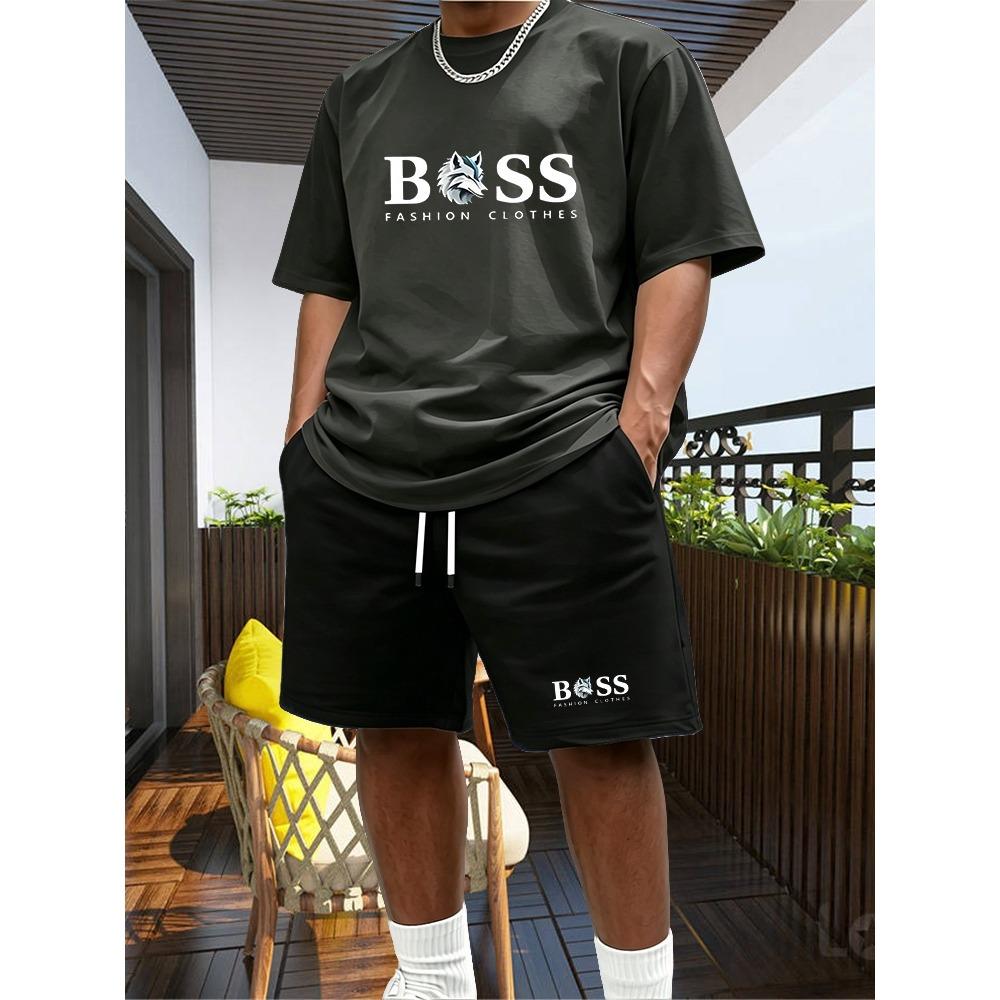 Men's Two-piece Sportswear Short Sleeved T-shirt and Pants Set Running and Fitness Sportswear 2026 Summer Big Discount