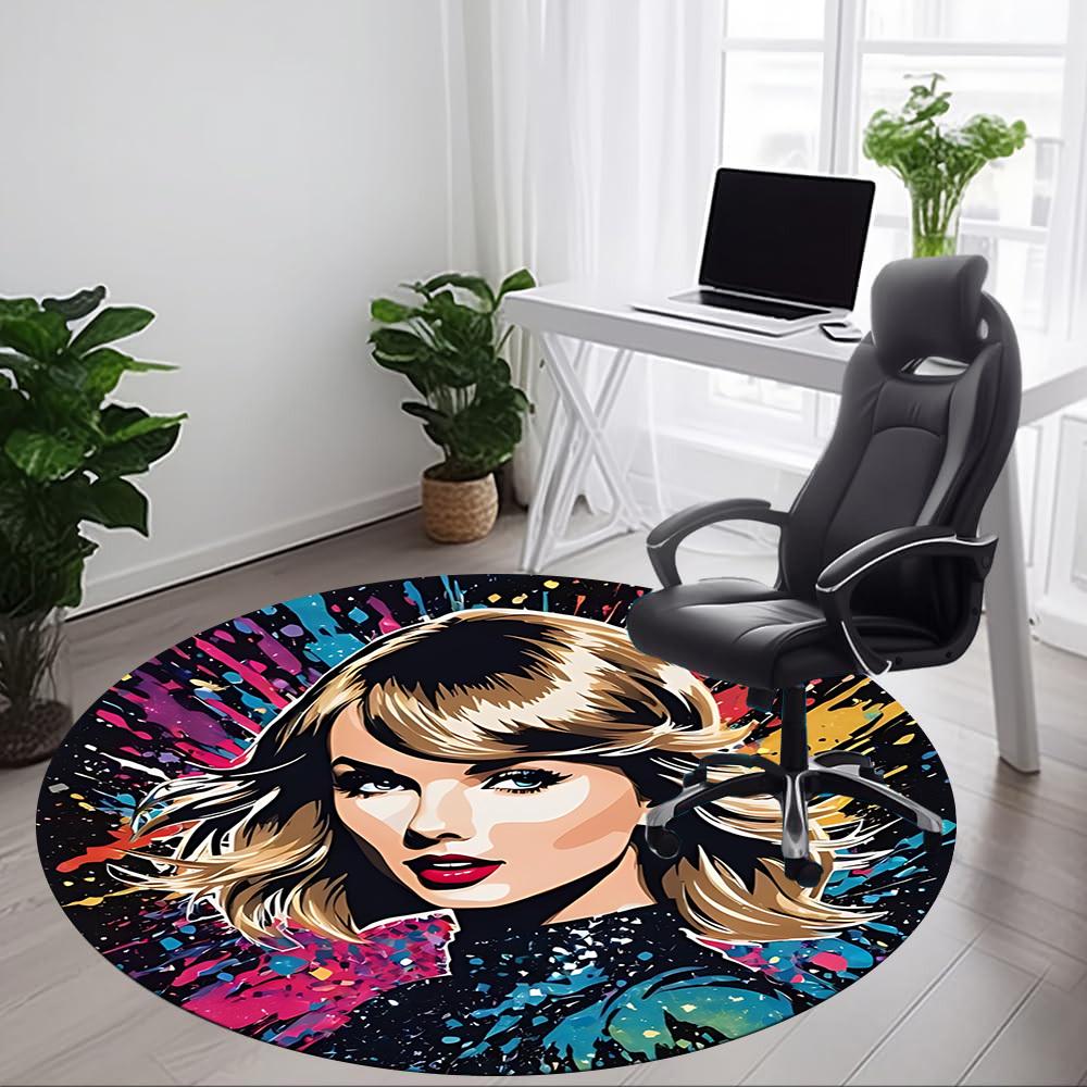 1pc Taylor Swift Chair Carpet for Office, Non-slip, Soft and Durable Office Rug, Perfect for Office yy251226018