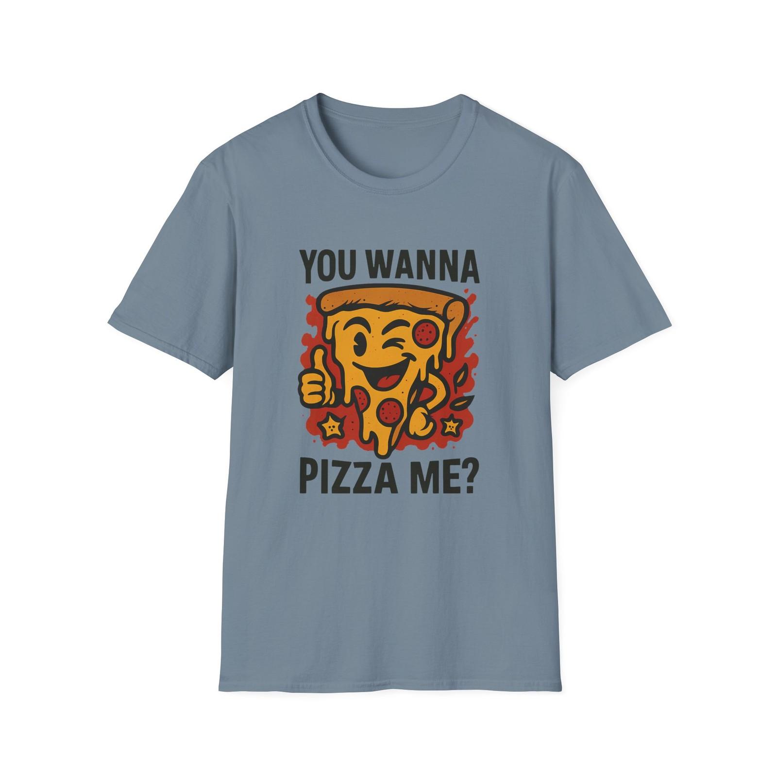 Unisex Softstyle T-Shirt Mens Womens Tees Top Funny Pizza Slice You Wanna Pizza Me Graphic Tee S