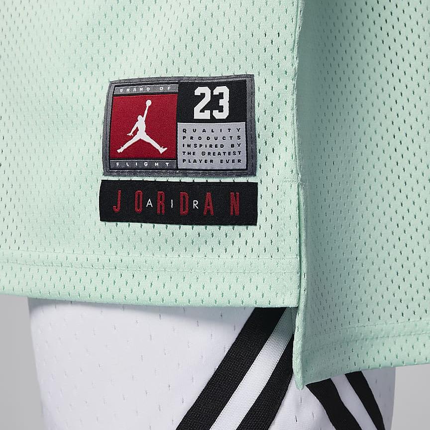 Jordan Air  23 Letter Number Round Neck Casual Sleeveless Kids Basketball Jersey Kids Jersey Foam-Mint-Green DX8461-312