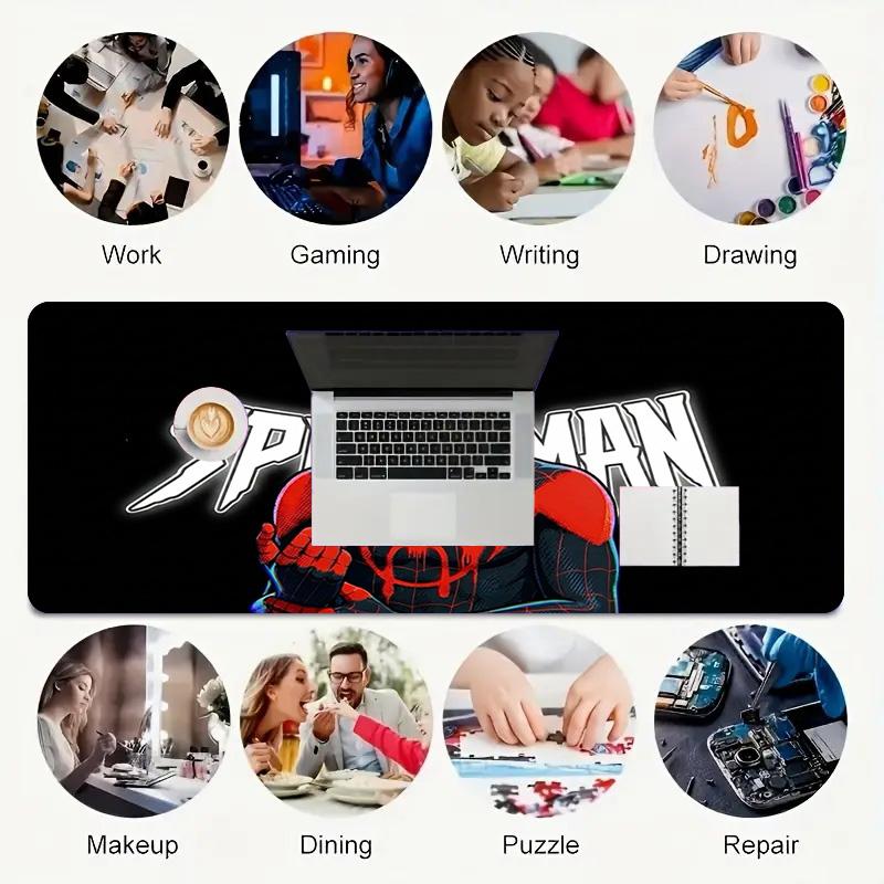 Spiderman Xl Gaming Mouse Pad Nonslip Rubber Base Stitched Edge Waterproof Desk Mat For Pc Laptop Gamer Office Computer Accessories C929468