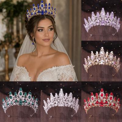 Alloy Bridal Wedding Crown Rhinestone Bride Headpiece Elegant Hair Jewelry  for Bride