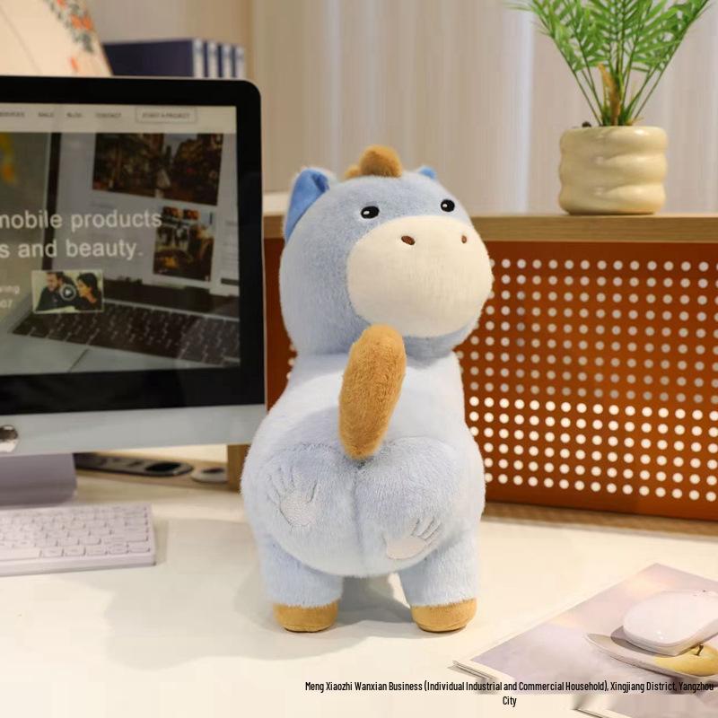 

Year of the Horse Zodiac Plush Toy - Pat Horse Butt Doll - Creative Gift 40cm 0.45kg
