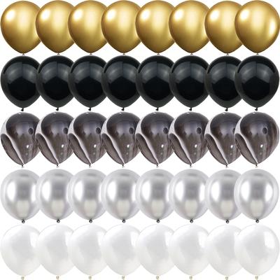 Gold Black White Confetti Metal Latex Balloons Christmas Wedding New Year Baby Shower   Birthday Party Decorations Matte Globos