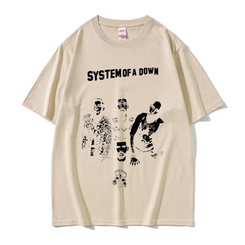Alternative Metal Rock Band System of A Down Graphic Tshirt Unisex Women Clothing Casual Vintage Oversized Short Sleeve T Shirts