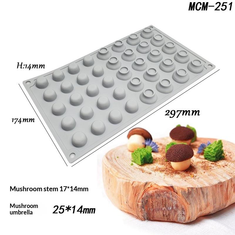 Kastanien-Himbeer-Erdnuss-Pilz Silikonform Fondant Kuchenform DIY Käse Schokoladenkuchen Dekorationszubehör Backzubehör