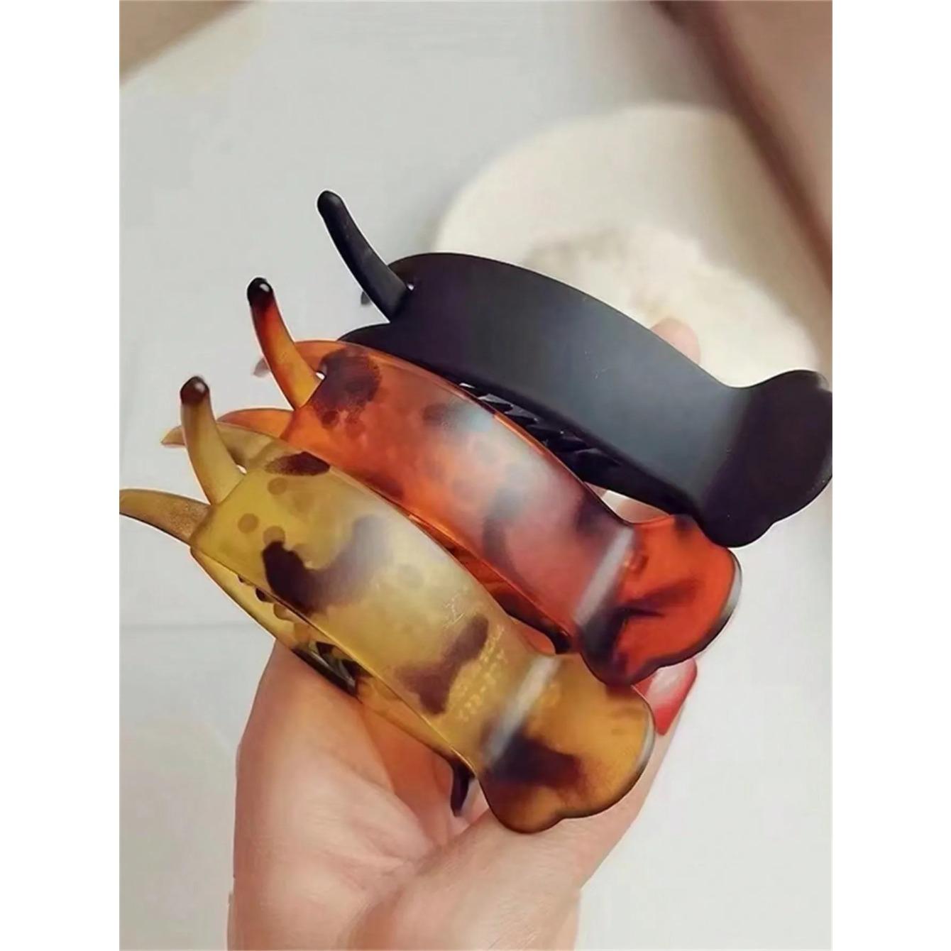 

3 женские новые простые заколки для волос с шариком на затылке, модный зажим, краб для волос, все сочетается, темпераментный краб для волос, аксессуары для волос Size fits all