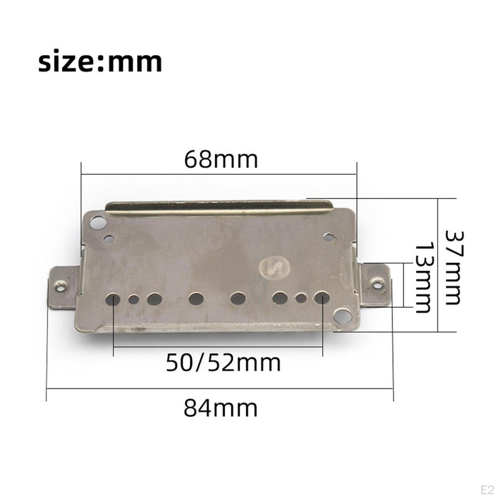 Double Coil Guitar Bridge Pickup Replacement Parts Flat Bottom Mountings Set Humbucker