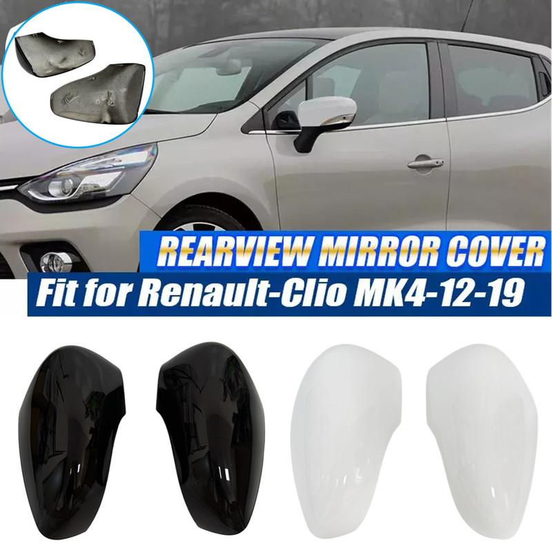 For Renault Clio MK4 2012 2013 2014 2015 2016 2017 2018  Car Replacement Rearview Side Mirror Cover Wing Cap Exterior Trim