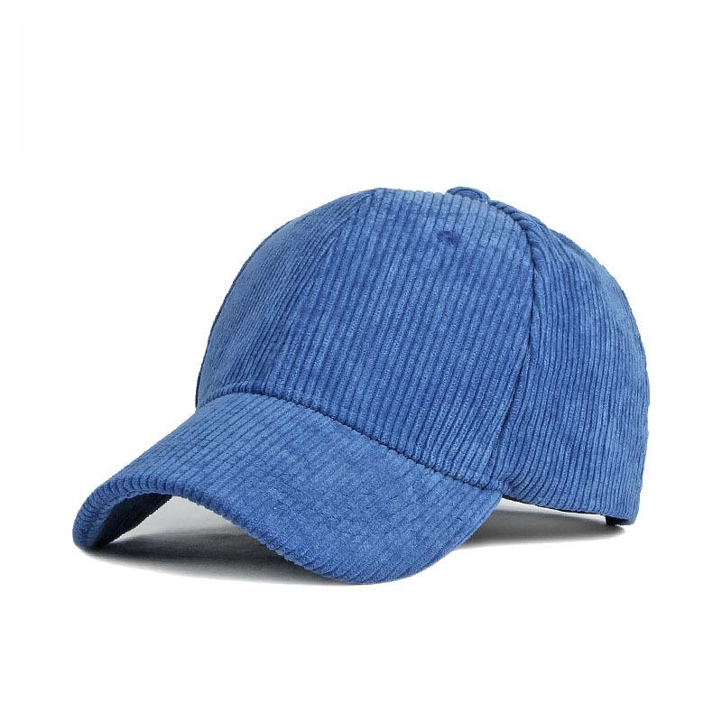 Corduroy baseball cap, autumn and winter warm duckbill cap, multi colored men's and women's fashionable sun shading hip-hop