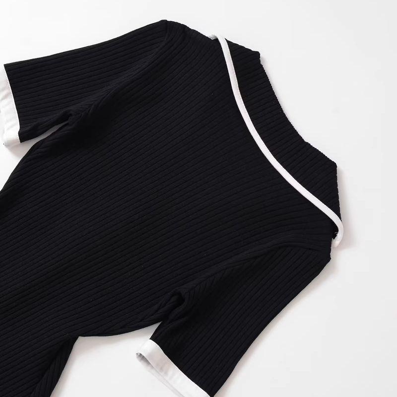 Araltay New Arrival Fashion Style Women's Clothing Fashion V-neck Skirt Metal Button Thread Dress 4770154