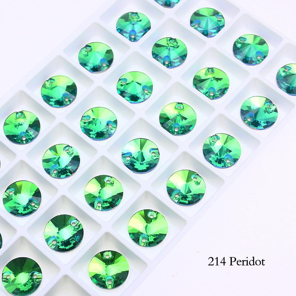 Dongzhou Crystals Rivoli Shaped Flatback Sew On Rhinestones Non Hotfix Crystal Beads Garment Shoes Sewing Accessories